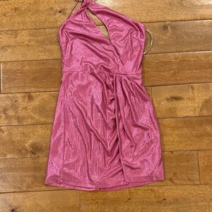 Superdown One Shoulder Pink Dress